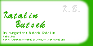 katalin butsek business card